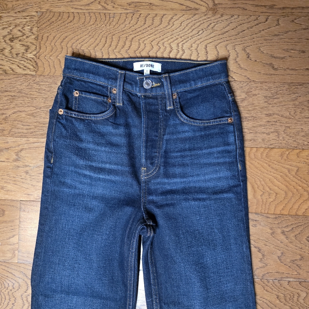 Re / Done Jeans 70s Ultra High Rise Stove Pipe Size 23 - Picture 6 of 12
